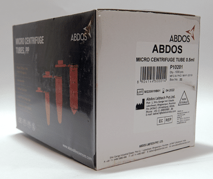 TUBOS EPPENDORF CAPACIDAD 0.5 mL. (Libres de Pirógenos, DNasas, RNasas)