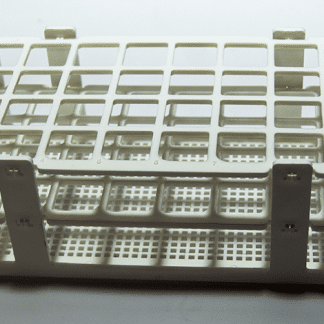 GRADILLA EN PLÁSTICO BLANCA PARA 40 TUBOS DE 20 mm