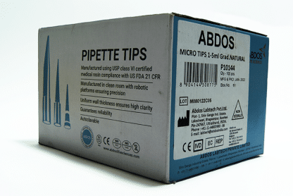 PUNTAS PARA MICROPIPETA COLOR NATURAL. CAPACIDAD 500 - 5000 uL. (Libres de Pirógenos, DNasas, RNasas)