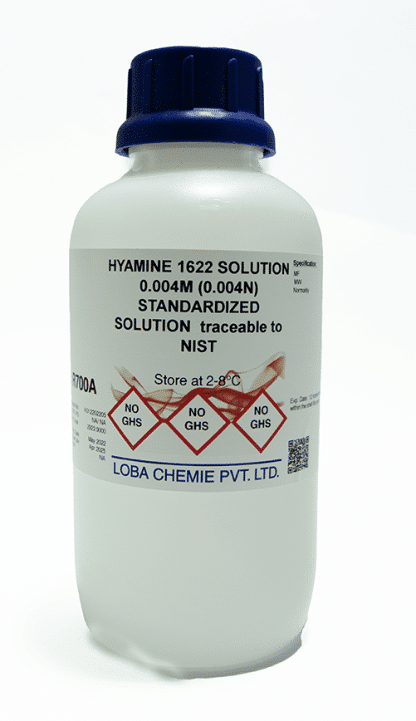HYAMINA 1622 SOLUCION 0.004 M CERTIFICADA TRAZABLE NIST (BENCETONIO CLORURO)