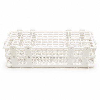 GRADILLA EN PLÁSTICO BLANCA PARA 90 TUBOS DE 13 mm