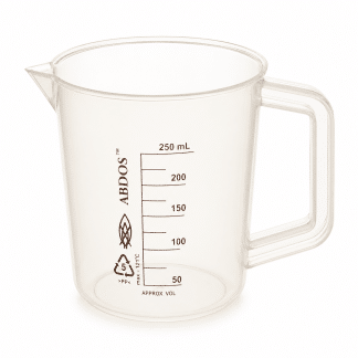 JARRA CON MANIJA EN PLÁSTICO CAPACIDAD 250 mL.