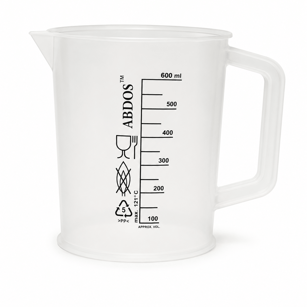 JARRA CON MANIJA EN PLÁSTICO CAPACIDAD 500 mL.