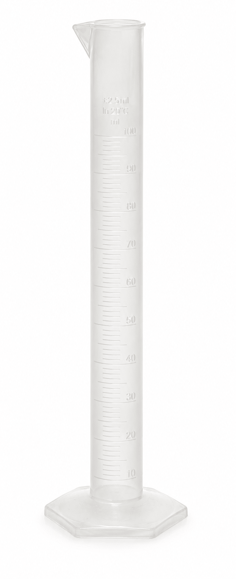 PROBETA GRADUADA EN ALTO RELIEVE PLÁSTICA CAPACIDAD 10 mL.