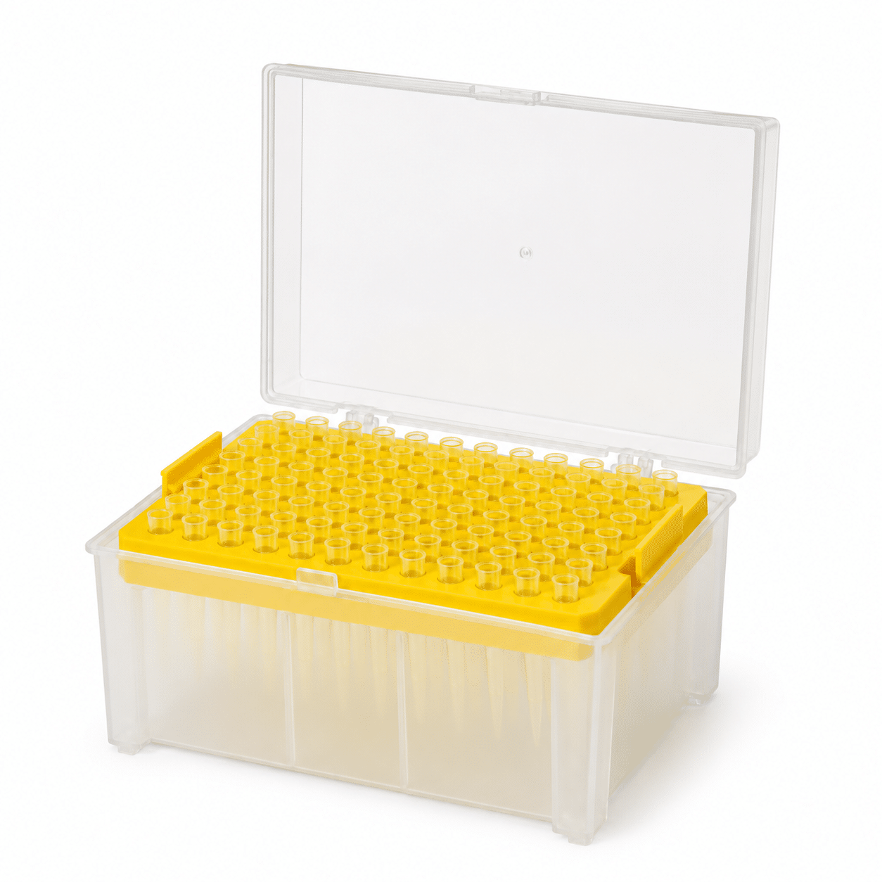 PUNTAS PARA MICROPIPETA COLOR AMARILLO. CAPACIDAD 1 - 200 uL. (Libres de Pirógenos, DNasas, RNasas)