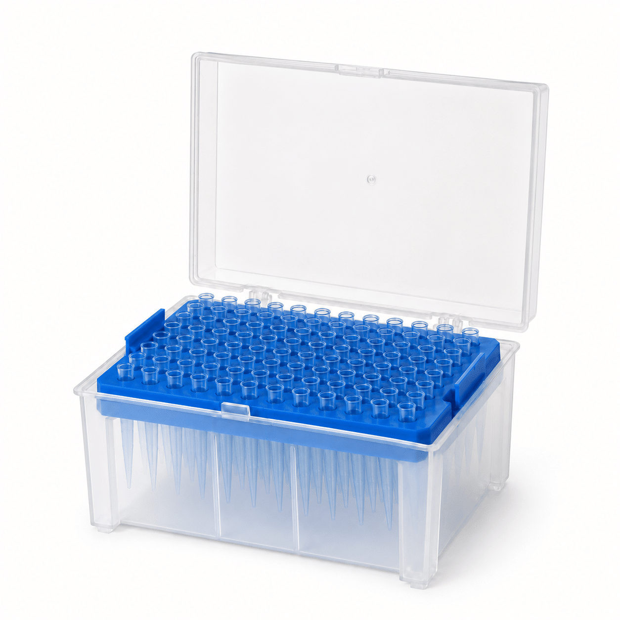 PUNTAS PARA MICROPIPETA COLOR AZUL. CAPACIDAD 100 - 1000 uL. (Libres de Pirógenos, DNasas, RNasas)