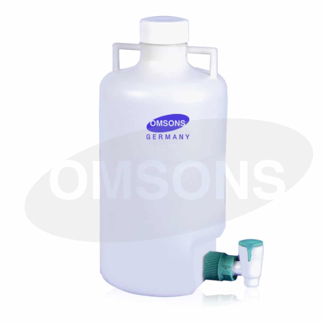 GARRAFÓN PLÁSTICO EN POLIPROPILENO CON LLAVE. (AUTOCLAVABLE)