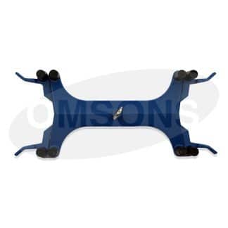 PINZA METÁLICA DOBLE PARA BURETA CON RECUBRIMIENTO EN SILICONA